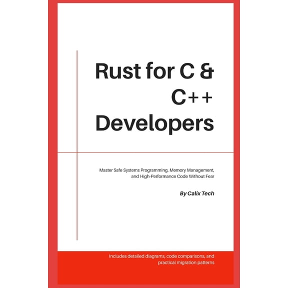 Computer & Tech Books Rust for C & C++ Developers: Master Safe Systems Programming, Memory Management, and High-performance Code Without Fear., Book 4, (Paperback)
