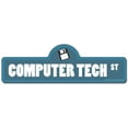 thumbnail image 1 of Computer Tech Street Sign | Indoor/Outdoor | Funny Home Decor for Garages, Living Rooms, Bedroom, Offices | SignMission personalized gift, 1 of 5