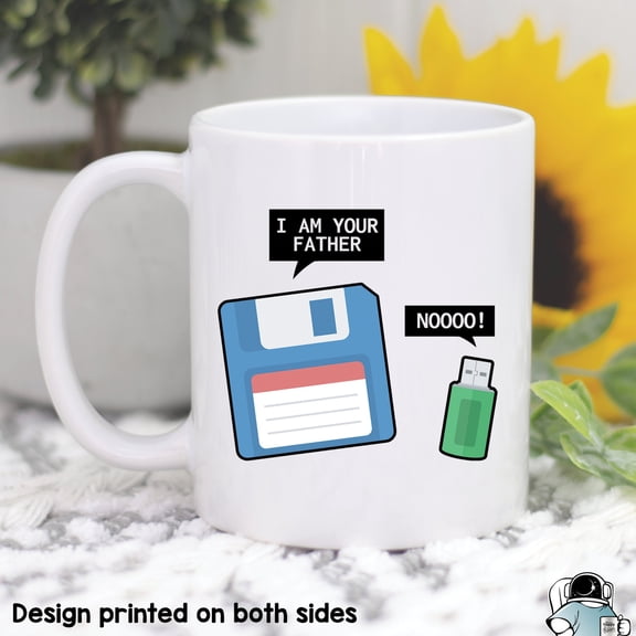 Computer Tech Support Floppy Disk Coffee Mug  Funny Coding Technician Gift