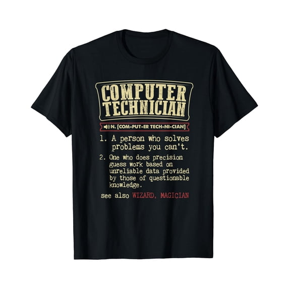 Computer Technician Gift Funny Dictionary Definition T-Shirt - Walmart.com
