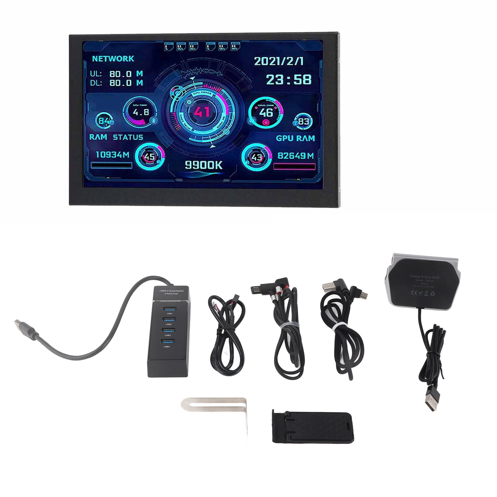 Computer Temp Monitor 5 Inch IPS Screen Multiple Theme USB C Connection computer-temp-monitor-5-inch-ips-screen-multiple-theme-usb-c-connection