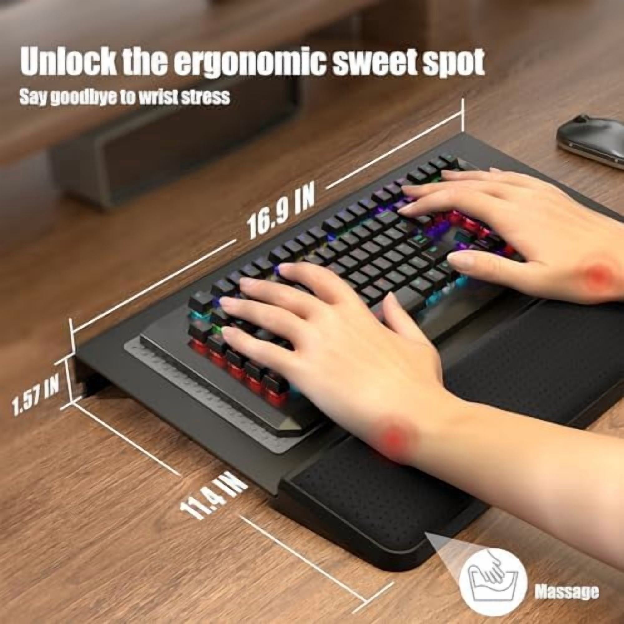 Computer Tilt Keyboard Stand - Acrylic Ergonomic Keyboard Holder for ...