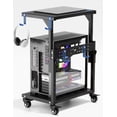 thumbnail image 1 of Computer Tower Stand, 6 Level Height Ajustable PC Tower Stand for Floor, Mobile Rolling CPU Holder Cart for Gaming Office Home,21.34"-28.3", Black, 1 of 7