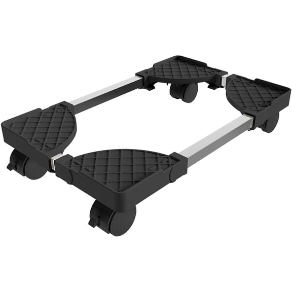 Computer Tower Stand, Adjustable Mobile CPU Stand Fits Most PC Tower, Desktop CPU Holder with 4 Rolling Caster Wheels, PC Floor Cart Riser Gaming Desk Accessories