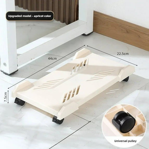 Computer Tower Stand Adjustable Mobile CPU Stand Gaming PC Case with 4 ...