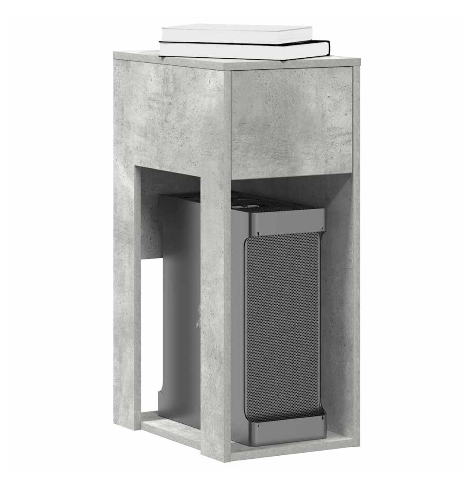 Computer Tower Stand Concrete Grey Engineered Wood Small - Walmart.com