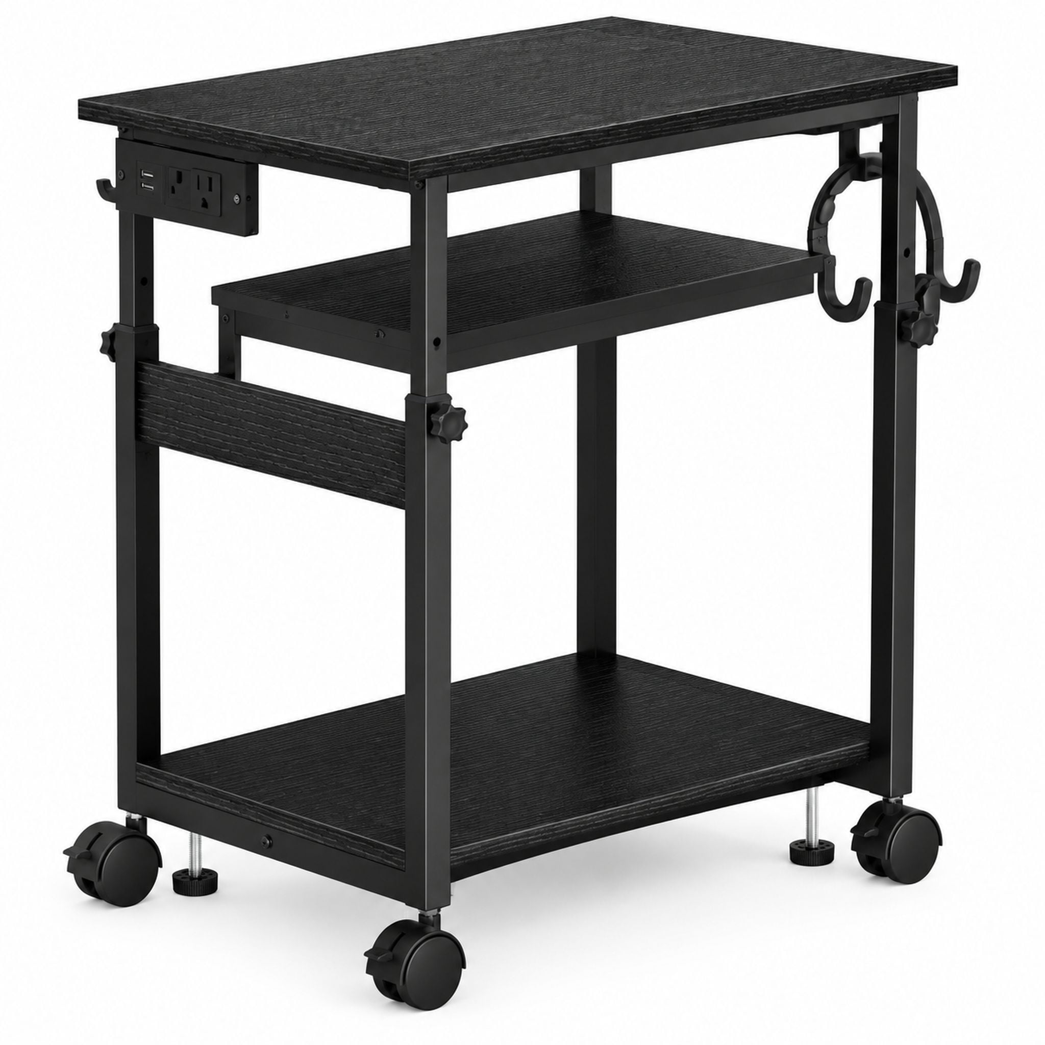Computer Charger Tower Computer Tower Stand with Charging Station, Adjustable PC Tower Stand ...