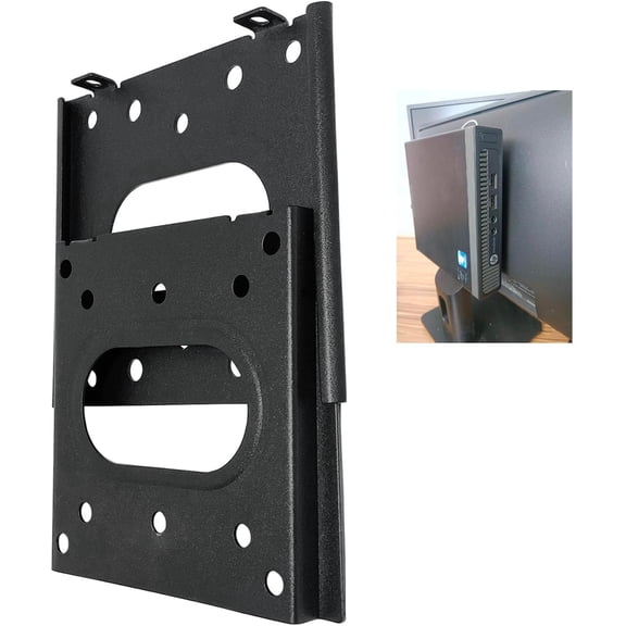 Computer Wall Mount Mini PC VESA Mount TV Monitor Brackets Easy Desk Compatible
