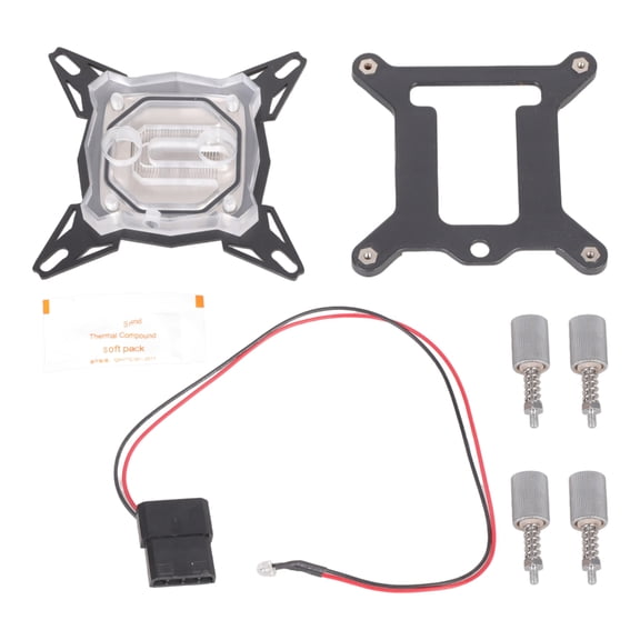 Computer Water Cooling Block G1/4" Thread Copper Base Inner Channel Waterblock For 775/1150/1155/1156 CPU
