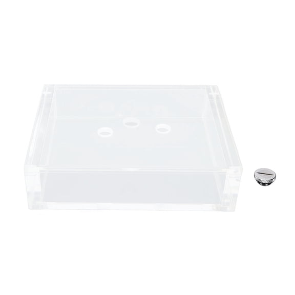 Computer Water Cooling Reservoir Rectangle Transparent Acrylic PC Water Cooling Tank Reservoir with G1/4 Thread