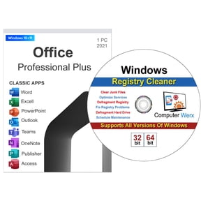 Computer Werx Office 2021 Pro Plus DVD Software with Key