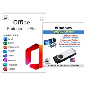 Computer Werx Office 2021 Pro Plus USB & Registry Cleaner Pack