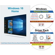 Computer Werx Windows 10 Home, Repair, Restore & Recover 32/64 Bit PC Disc Key 1 User, 3 Pack