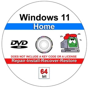 Computer Werx Windows 11 Home 64 Bit Repair, Recover, Restore & Reinstall DVD Software