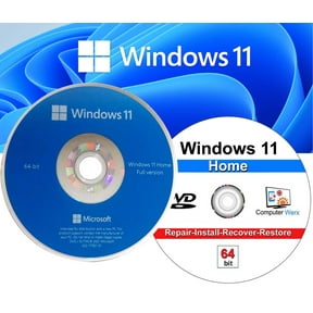 Computer Werx Windows 11 Home Install Upgrade & Recover Repair Restore DVD with Key, 2 PK