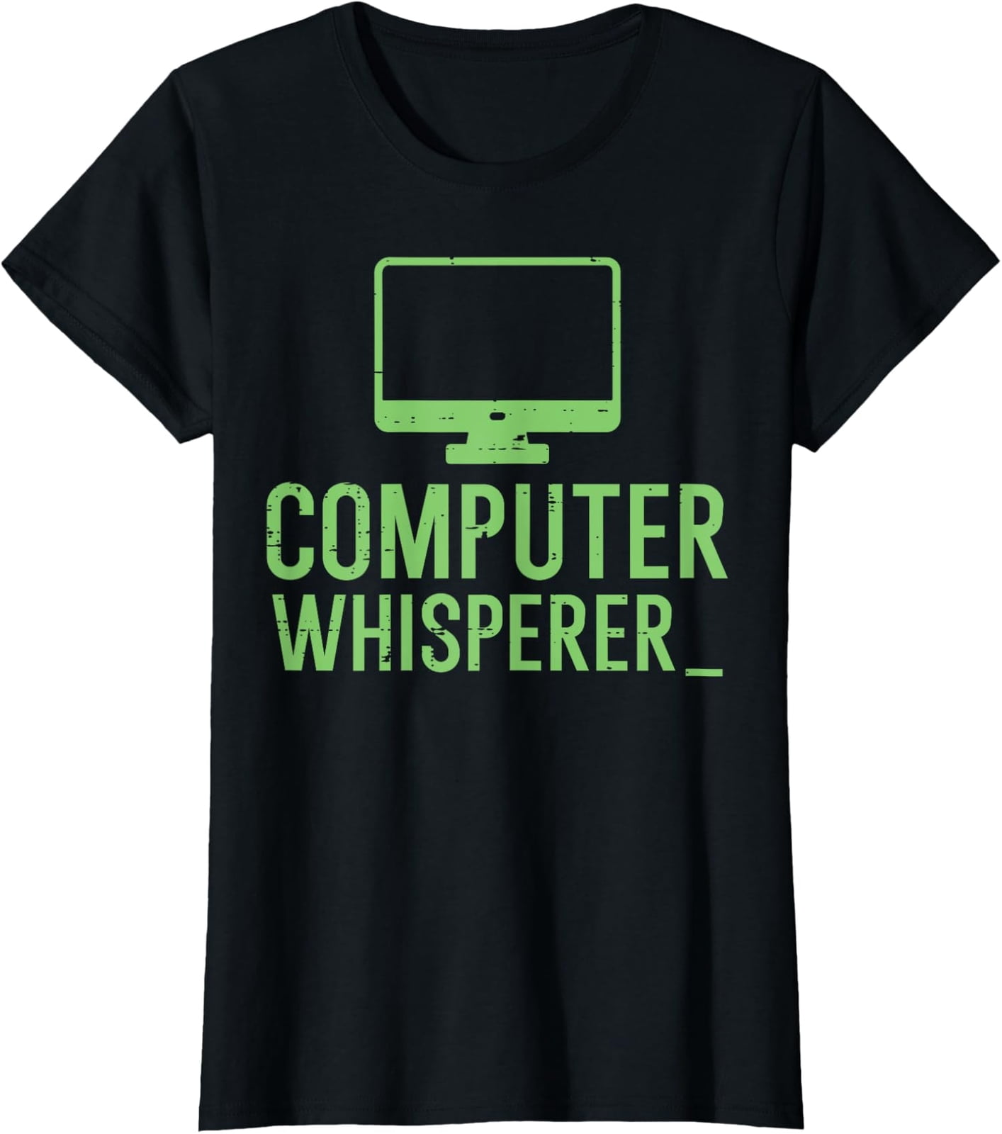 Computer Whisperer Programmer Joke Design Ladies' Crewneck T-Shirt ...
