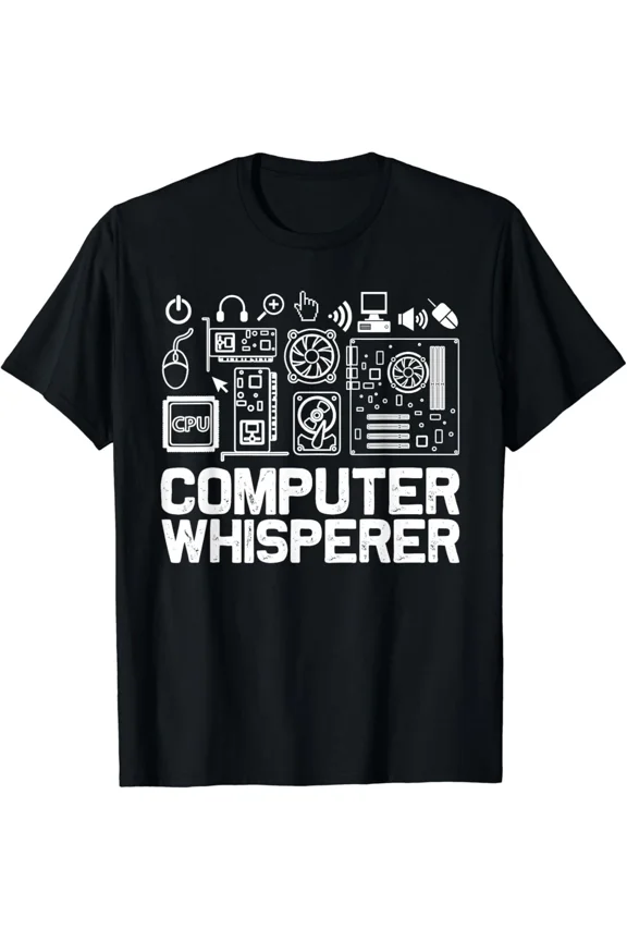 Computer Whisperer Shirt IT Tech Support Nerds Geek Gift Unisex T-Shirt