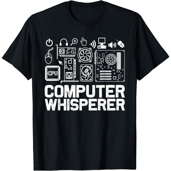 Computer Whisperer Shirt IT Tech Support Nerds Geek T-Shirt mens t shirt，black，women，funny，misfits，men，journey，t-shirt