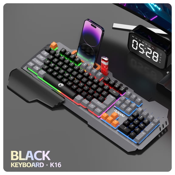 Computer Wired Keyboard E-sports Gaming Typing Office Universal USB Plug-in Hair Light Keyboard Available For Windows