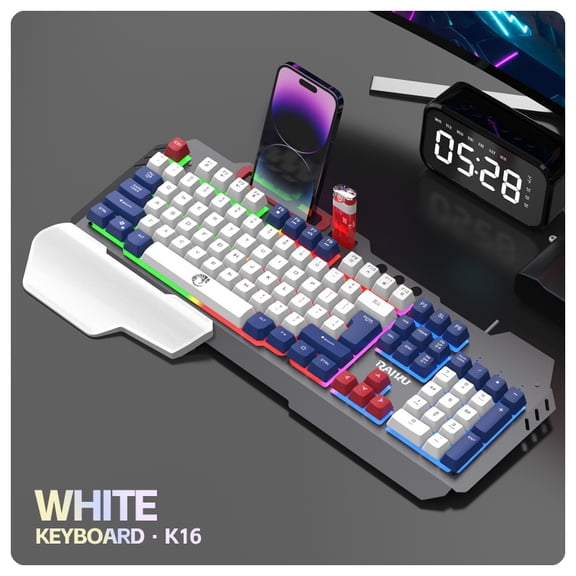 Computer Wired Keyboard E-sports Gaming Typing Office Universal USB Plug-in Hair Light Keyboard Available For Windows