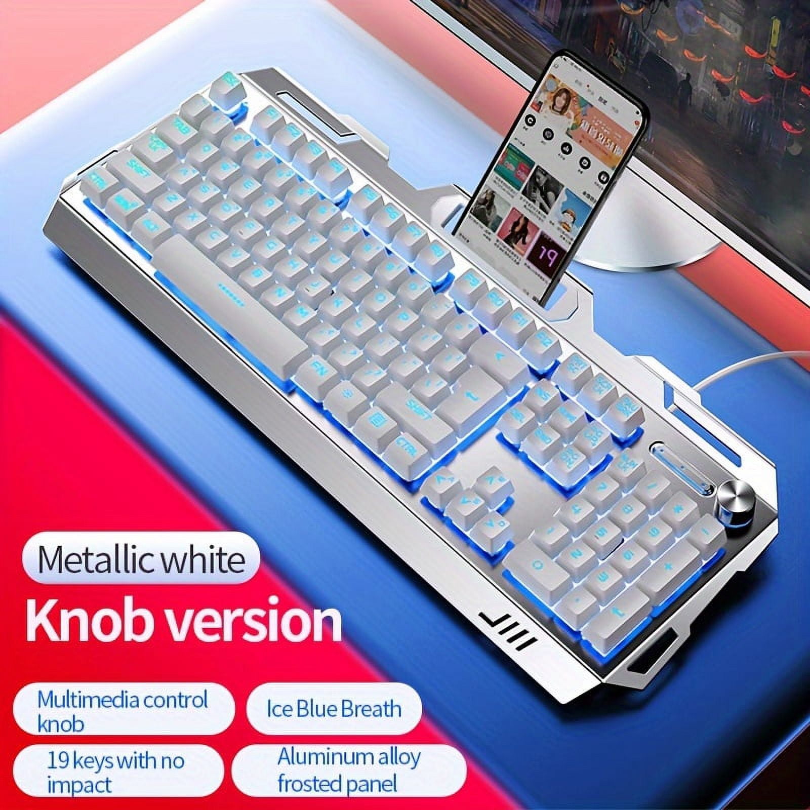 Computer Wired Keyboard, Universal USB Plug-in Illuminated Keyboard for Gaming, Typing, and Office Use, Suitable for Windows