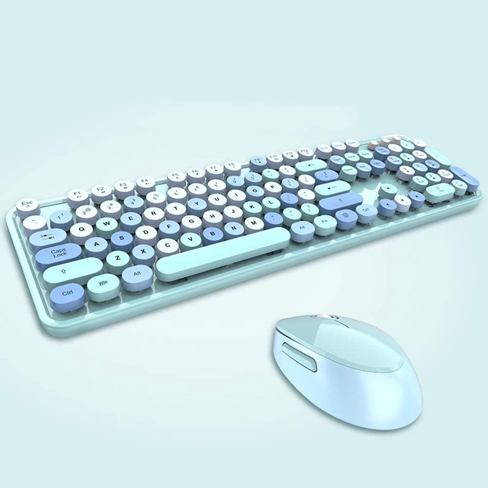 Computer Wireless Keyboard Mouse Combos, Typewriter Flexible Keys ...