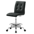 thumbnail image 1 of Computer Work Desk Chair, Black Silver, Vegan Leather, Home Office Business, Modern Contemporary HB33579, 1 of 9