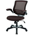 thumbnail image 1 of Computer Work Desk Chair, Brown, Fabric, Home Office Business, Modern Contemporary HB34276, 1 of 6