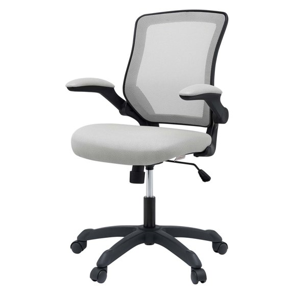 Computer Work Desk Chair, Grey Gray, Fabric, Home Office Business, Modern Contemporary HB34948