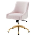 thumbnail image 1 of Computer Work Desk Chair, Pink, Velvet, Modern Contemporary, Home Business Office Furniture, 1 of 7