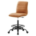 thumbnail image 1 of Computer Work Desk Chair, Tan Black, Vegan Leather, Home Office Business, Modern Contemporary HB33569, 1 of 9