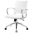 thumbnail image 1 of Computer Work Desk Chair, White, Faux Vinyl Leather, Home Office Business, Modern Contemporary HB33133, 1 of 10