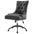 thumbnail image 1 of Computer Work Desk Tufted Chair, Faux Vegan Leather, Black, Modern Contemporary Urban Design, Home Business Office Furniture, 1 of 9