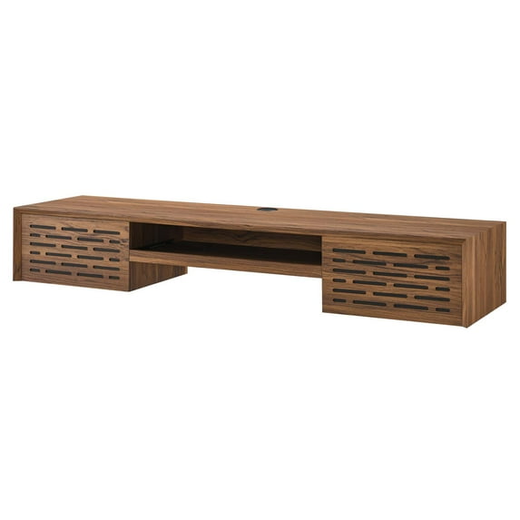Computer Work Desk, Walnut, Wood, Modern Contemporary, Mid Century Home Business Office Furniture