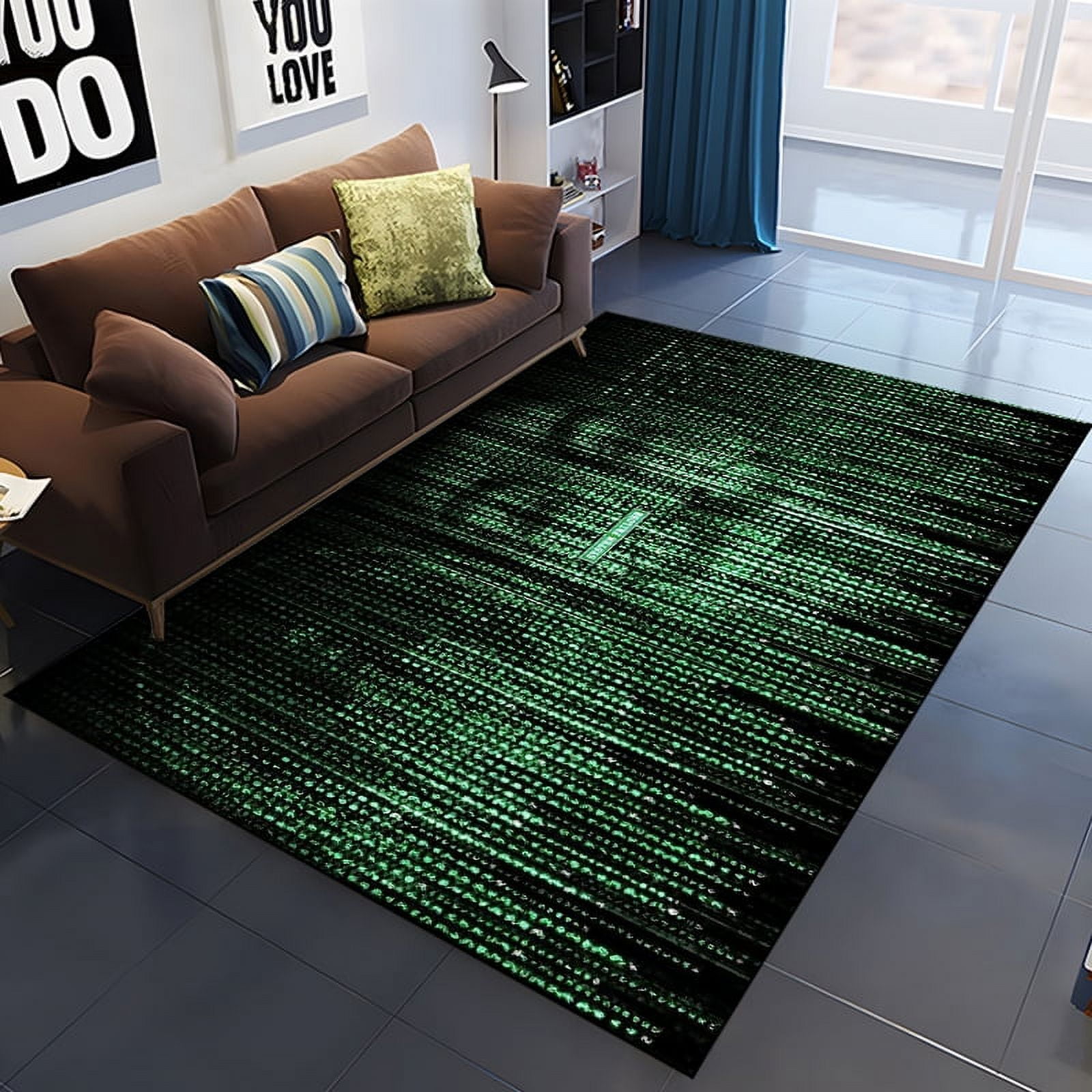 Computer hackers Carpet Bedroom Bedside r Rug Bitcoin 3d Floor Mat Large  Cartoon Area Rug Living Room Creative Non-slip Mat - Walmart.com