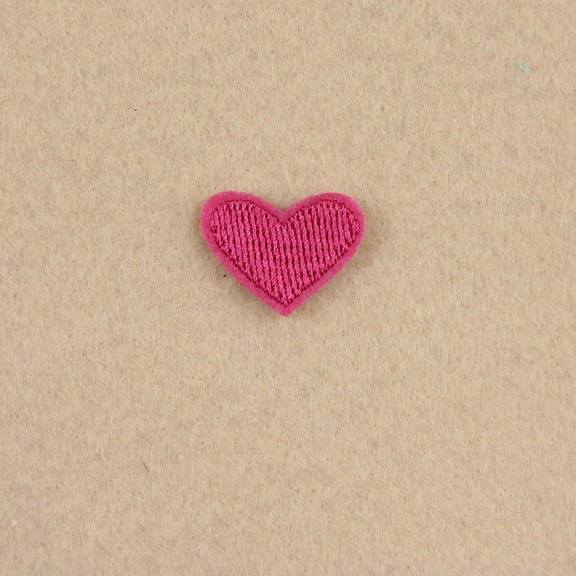 Computerized Embroidery Cloth Iron on/Sew On Patches Costume Accessories Appliques Heart Deep Pink 25.5x19mm