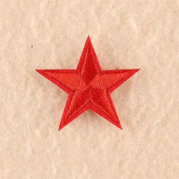 Computerized Embroidery Cloth Iron on/Sew on Patches Costume Accessories Appliques Star Red 3x3cm 10pcs