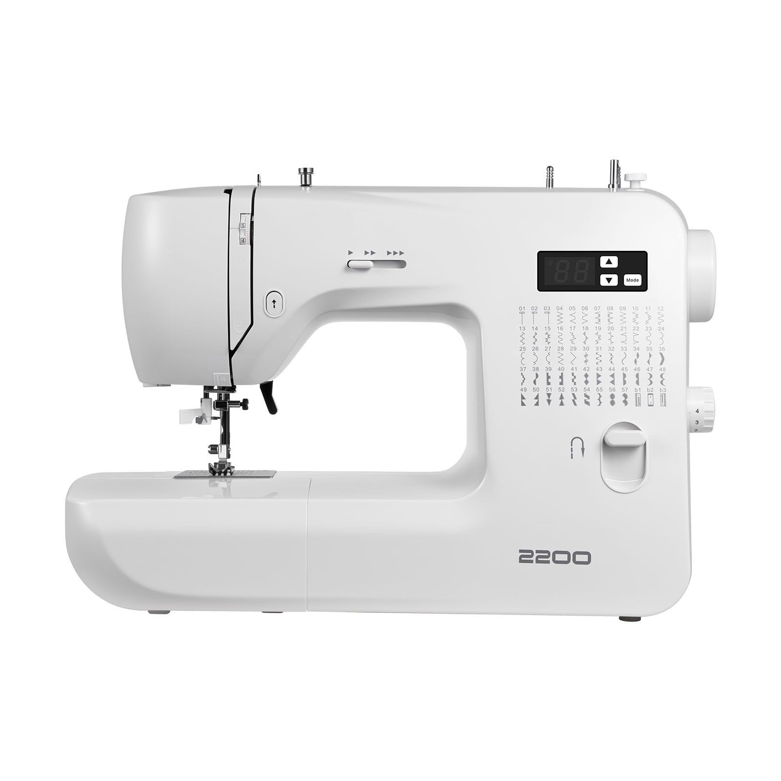 Computerized Sewing Machine Digital Sewing Machine with 60 Built-in Stitches, LED Display, Heavy-Duty Metal Frame, Automatic Needle Threader, Adjustable Stitch Length and Width, Free Arm, Foot Pedal
