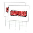thumbnail image 1 of Computers 2 Pack Of 24" x 36" Yard Sign & Stake | Advertise Your Business | Stake Included Image On Front Only | Made in The USA, 1 of 3