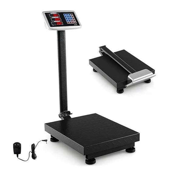 Computing Digital Platform Scale, 0.1 Lbs Accuracy Floor Scale with Price Calculator & LB/KG Unit Conversion, 660 Lbs Digital Scale for Weighing,Luggage,Package & Shipping