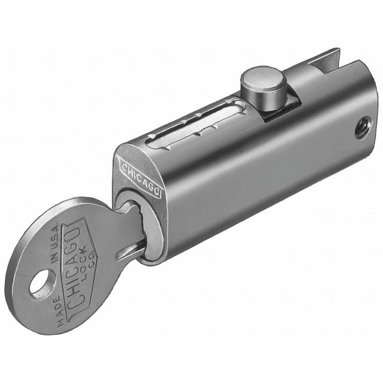 Compx Chicago File Cabinet Locks,Silver C5002LP-1X03
