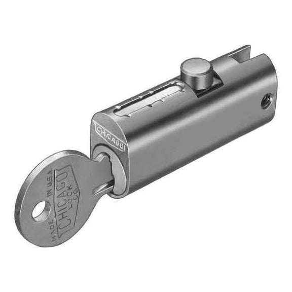 File Cabinet Locks, Chrome, 2 Number of Keys, Alike Key Type