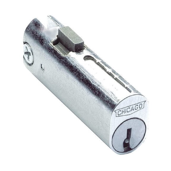 File Cabinet Locks, Chrome, 2 Number of Keys, Different Key Type
