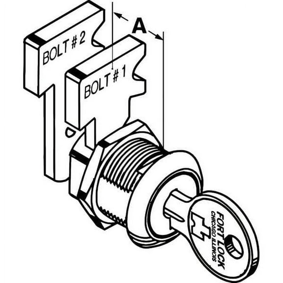 Compx Fort Cabinet and Drawer Dead Bolt Locks,Silvr MFW23010-KD