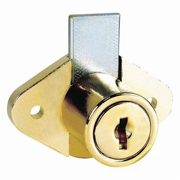 Compx National Cabinet Drawer Dead Bolt Lock,Gld,Round C8803-KD-3