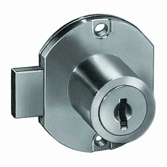 Compx National Cabinet Drawer Dead Bolt Lock,Silr,Round C8704-MKKD-14A