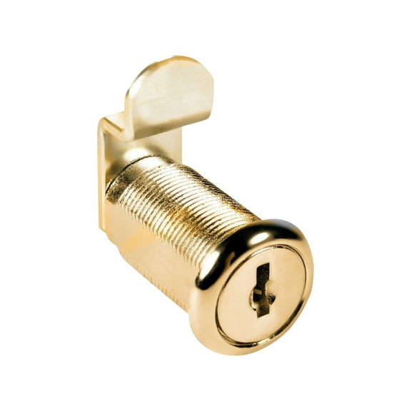 Compx National Cam Lock with 1-3/16" Cylinder, #C346A Keyed Alike Polished Brass