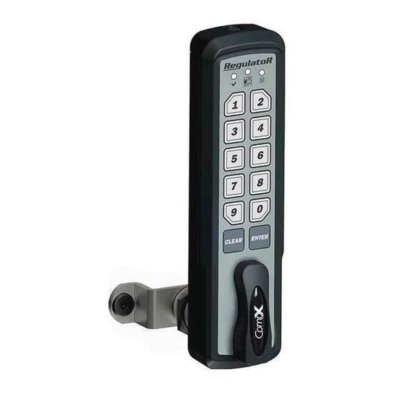 Compx Regulator Electronic Keyless Lock,Black,Nonhanded REG-M-V-3-BLK