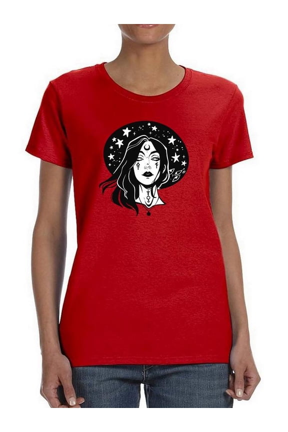 Comsical Witch Hand Shaped T-Shirt Women -Image by Shutterstock, Female Large