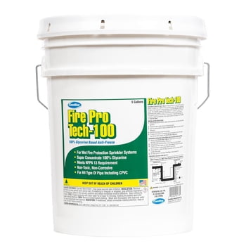 Comstar Fire Pro Tech-100, Glycerin-Based Anti-Freeze Concentrate for CPVC Sprinkler Systems, Non-Toxic, Non-Corrosive, Customizable Freeze Protection, 5 Gallons (35-778)